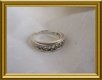 Oude zilveren ring met steentjes // vintage silver ring - 2 - Thumbnail