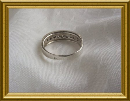 Oude zilveren ring met steentjes // vintage silver ring - 3