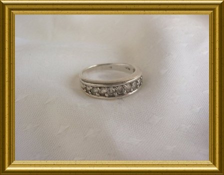 Oude zilveren ring met steentjes // vintage silver ring - 6