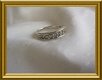 Oude zilveren ring met steentjes // vintage silver ring - 7 - Thumbnail