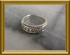 Oude zilveren ring met steentjes // vintage silver ring - 8 - Thumbnail