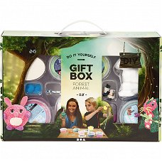 Knutselpakket cadeaubox bosdieren klei - 1 set