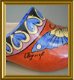 Oud Frans art deco klompje : vlinder, Irma Dignef // signed Irma Dignef clog - 6 - Thumbnail