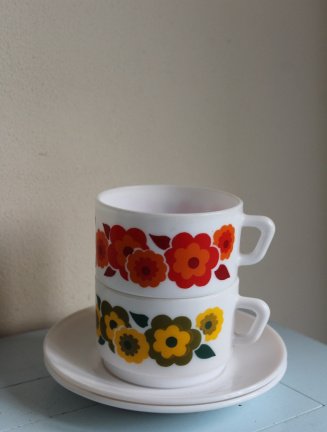 Set van 2 Arcopal Lotus kopjes - Afbeelding 2