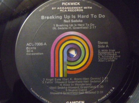 Neil Sedaka - Breaking Up Is Hard To Do - LP 1976 - 3