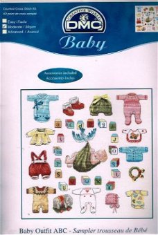 KOOPJE DMC GROOT BORDUURPAKKET,BABY OUTFIT ABC  XC 1174 A