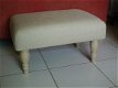 Footstool 41x62cm - UNI linnen - 550 grijs/wit - NIEUW !! - 1 - Thumbnail