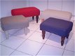 Footstool 41x62cm - UNI linnen - 550 grijs/wit - NIEUW !! - 2 - Thumbnail