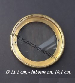 Franse pendule achterdeur = geslepen glas 40024