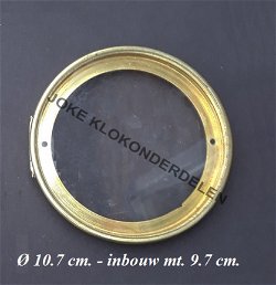 Franse pendule achterdeur = geslepen glas 40023