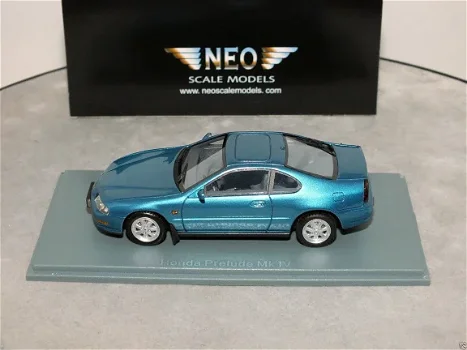 1:43 Neo 44509 Honda Prelude MkIV 1992 metallic-blue - 0