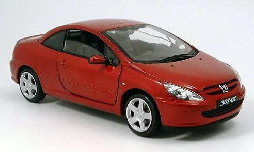 1:18 Solido Peugeot 307 CC cabrio rood gesloten SOL8148R - 0