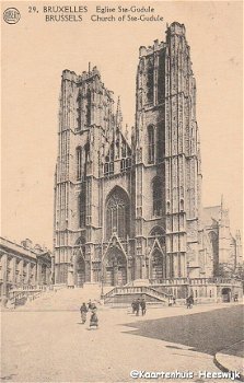 Belgie Brussel Kerk van Ste-Gudule 1923 - 1