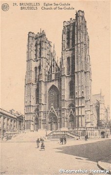 Belgie Brussel Kerk van Ste-Gudule 1923