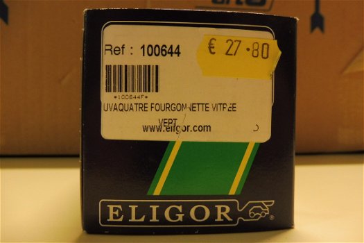 1:43 Eligor 100644 Renault Juvaquatre Fourgon vitrée groen - 2