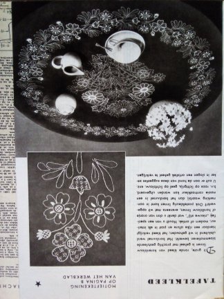Maandblad voor Handwerken nr 111, maart-april 1956. Breipatronen borduurpatronen - Afbeelding 5