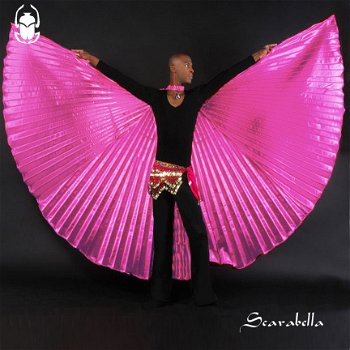 SCARABELLA isiswings bellydance wings vleugels waaiers props roze - 1