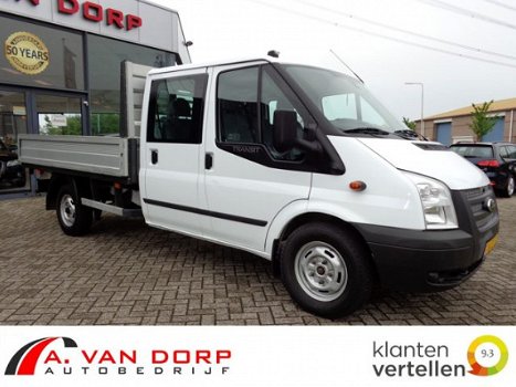 Ford Transit - 330L 2.2 TDCI DC 6 pers. Pick-Up, laadbak, airco, cruise controle, trekhaak, Nette au - 1