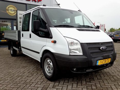 Ford Transit - 330L 2.2 TDCI DC 6 pers. Pick-Up, laadbak, airco, cruise controle, trekhaak, Nette au - 1