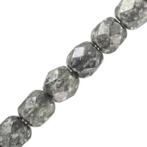 Czech Fire polished facet kralen 4mm Crystal baby blue luster - 4