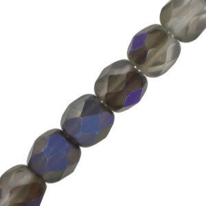 Czech Fire polished facet kralen 4mm Crystal capri gold - 4