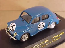 1:43 Ixo LMC085 Renault 4cv #45 LeMans 1950 J.E.Vernet-R.Eckerlein