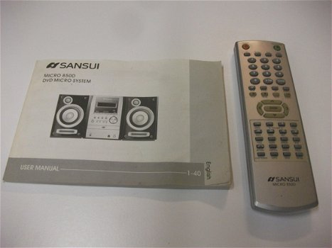 Sansui 850D Remote Control + user manual - 1