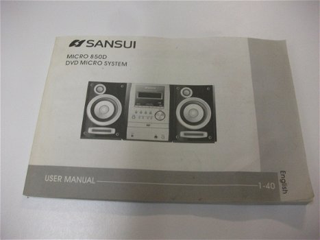 Sansui 850D Remote Control + user manual - 2