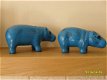decoratieve blauwe nijlpaardjes - 3 - Thumbnail