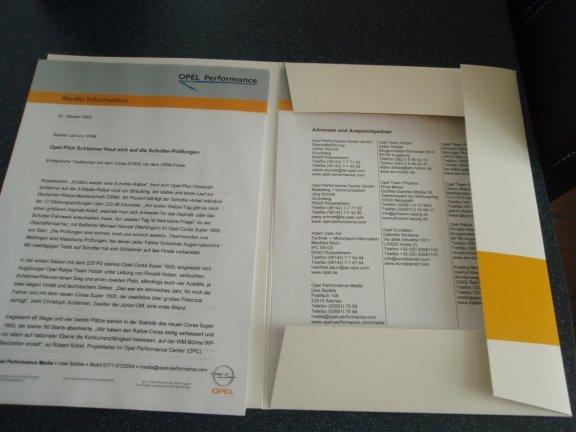 persmap Opel Performance Opel Corsa 1600 Rallye - Afbeelding 2