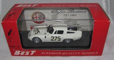 1:43 Best 9060 Alfa Romeo TZ 1 Monza 1963 Zagato wit #275