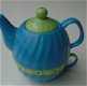 TEA FOR ONE SET BLAUW GROEN 2 stuks Nieuw - 2 - Thumbnail