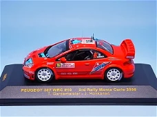 1:43 Ixo Peugeot 307 WRC 2006 rally Monte Carlo rood "Astra"