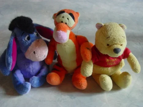 set van 3 knuffels van winnie the pooh - 1