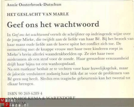 ANNIE OOSTERBROEK-DUTSCHUN**MARLE**GEEF ONS HET WACHTWOORD** - 3