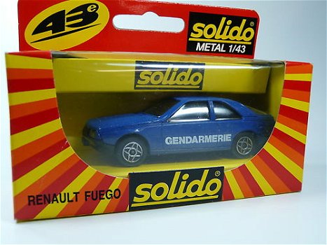 1:43 oude Solido Renault Fuego Gendarmerie Politie - 0