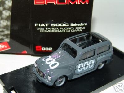 1:43 Brumm Fiat 500 C Belvedere Targa Florio - 0