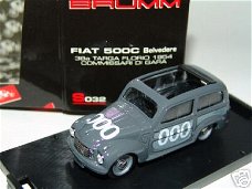 1:43 Brumm Fiat 500 C Belvedere Targa Florio