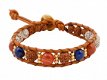 Wrap armband met rudraksha, lapis lazuli en bodhi kralen - 1 - Thumbnail