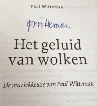 GESIGNEERD - Paul Witteman - Het geluid van wolken + CD - gebonden - 4