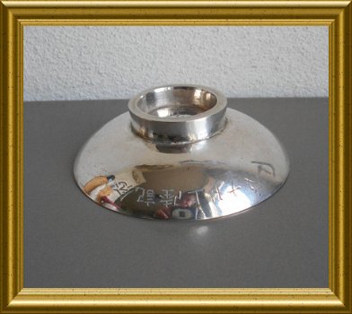 Oude militaire sake cup (zilver met goud) : Japanse marine, WW2, Manado landing - 5