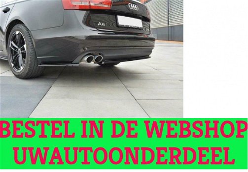 Audi A6 C7 Avant Rear Side Splitters - 1