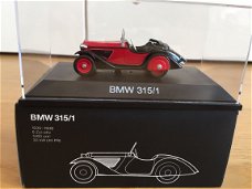 1:43 Schuco BMW 315-1 roadster zwart-rood