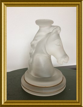 Oud mat glas object : paard - 7