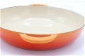 Magnifieke vintage gietijzeren pan (campagnard) van Le Creuset, oranje 30 cm - 7 - Thumbnail