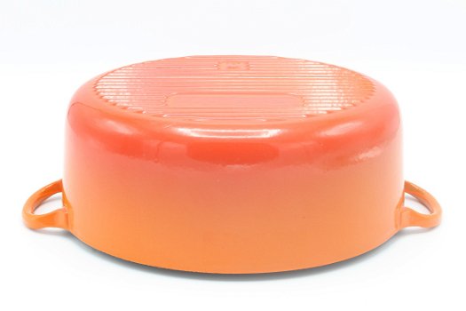 Klassieke ovale gietijzeren pan van Le Creuset, Model D, oranje 27 cm - 7