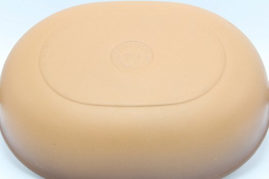 Mooie vintage gietijzeren ovenschaal van Le Creuset, beigebruin 29 cm - 5