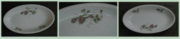 Ovaal schaaltje met rozen erop (roos) - 1 - Thumbnail