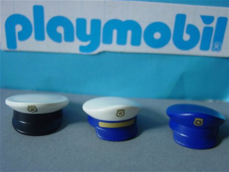 Playmobil 3 verschillende politie petten - 1
