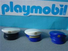 Playmobil 3 verschillende politie petten